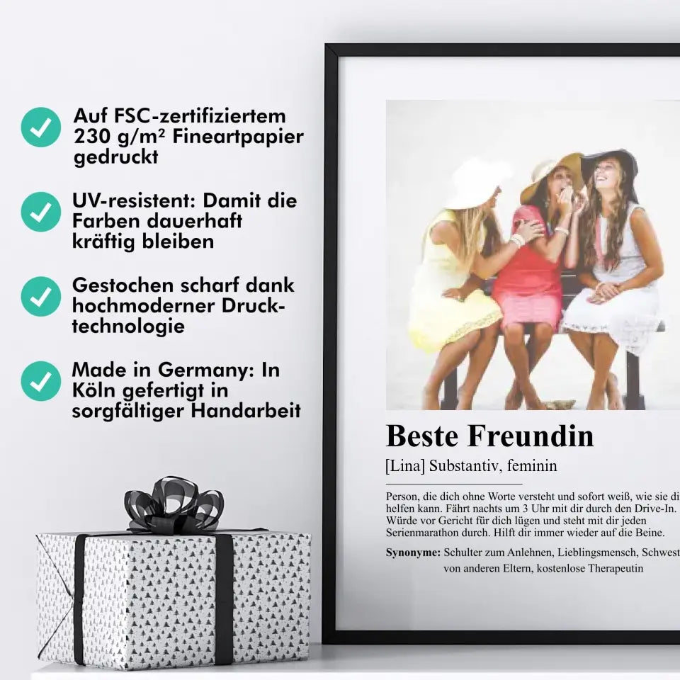 "Beste Freundin - Definition" - Personalisiert