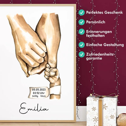 "Neues Glück" im Aquarell Stil - Personalisiert