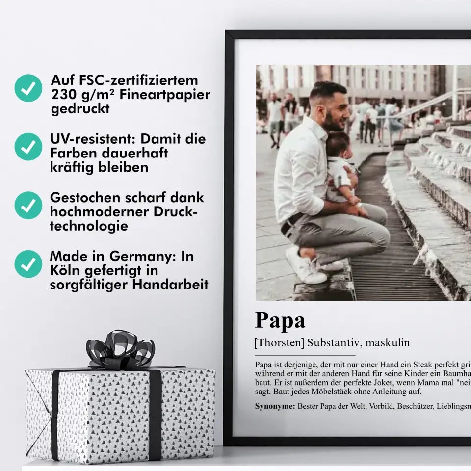 "Papa - Definition" - Personalisiert