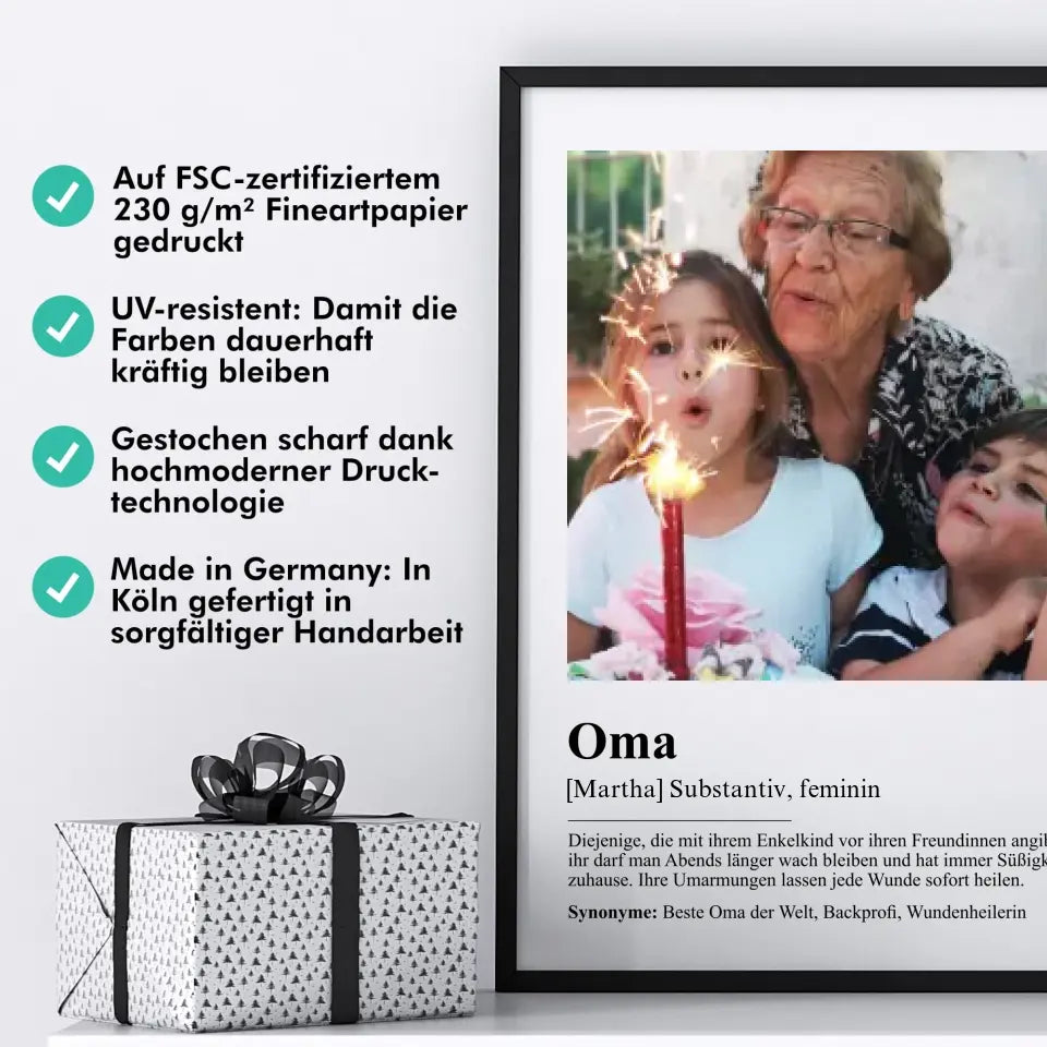 "Oma - Definition" - Personalisiert