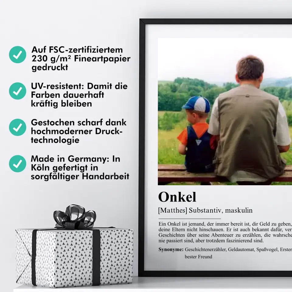 "Onkel - Definition" - Personalisiert