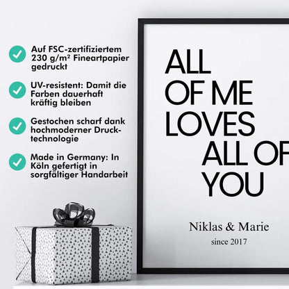 "ALL OF ME" - Personalisiert