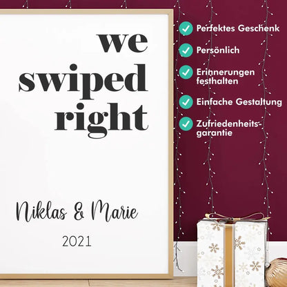 "we swiped right" - Personalisiert