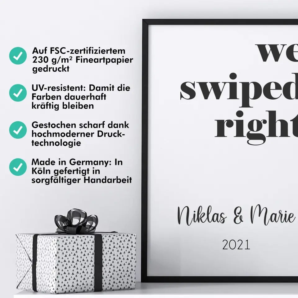 "we swiped right" - Personalisiert