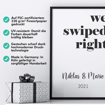 "we swiped right" - Personalisiert