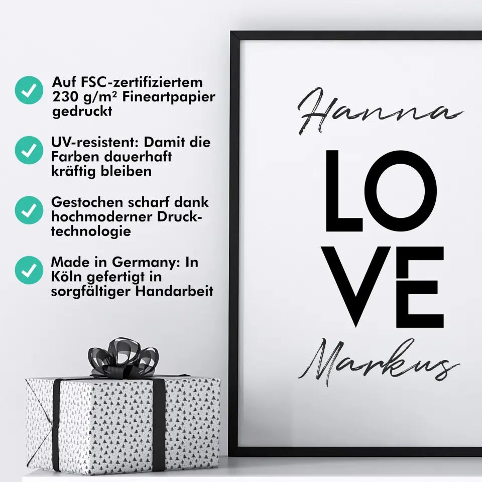 "LOVE" - Personalisiert