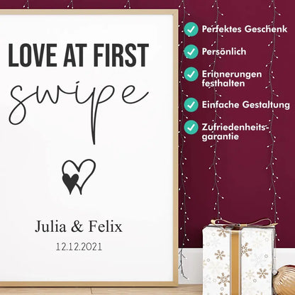 "love at first swipe" - Personalisiert
