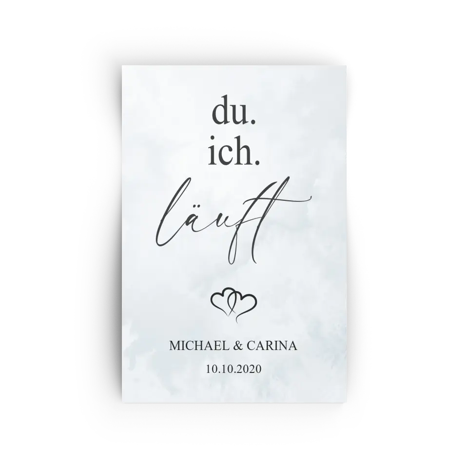 "Du. Ich. Läuft." - Personalisiert