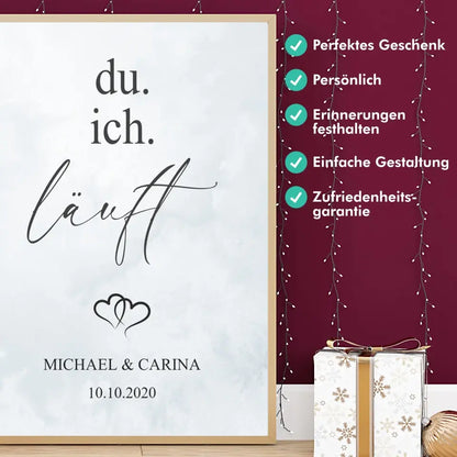 "Du. Ich. Läuft." - Personalisiert