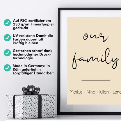 "Our Family" - Personalisiert