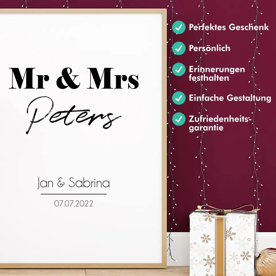 "Mr. & Mrs." - Personalisiert