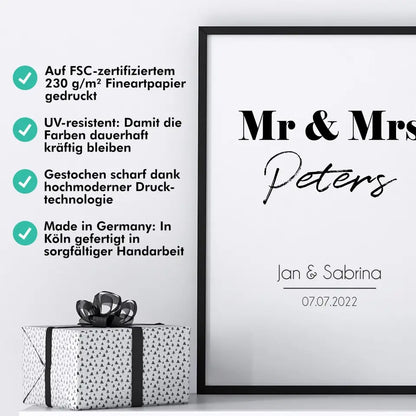 "Mr. & Mrs." - Personalisiert