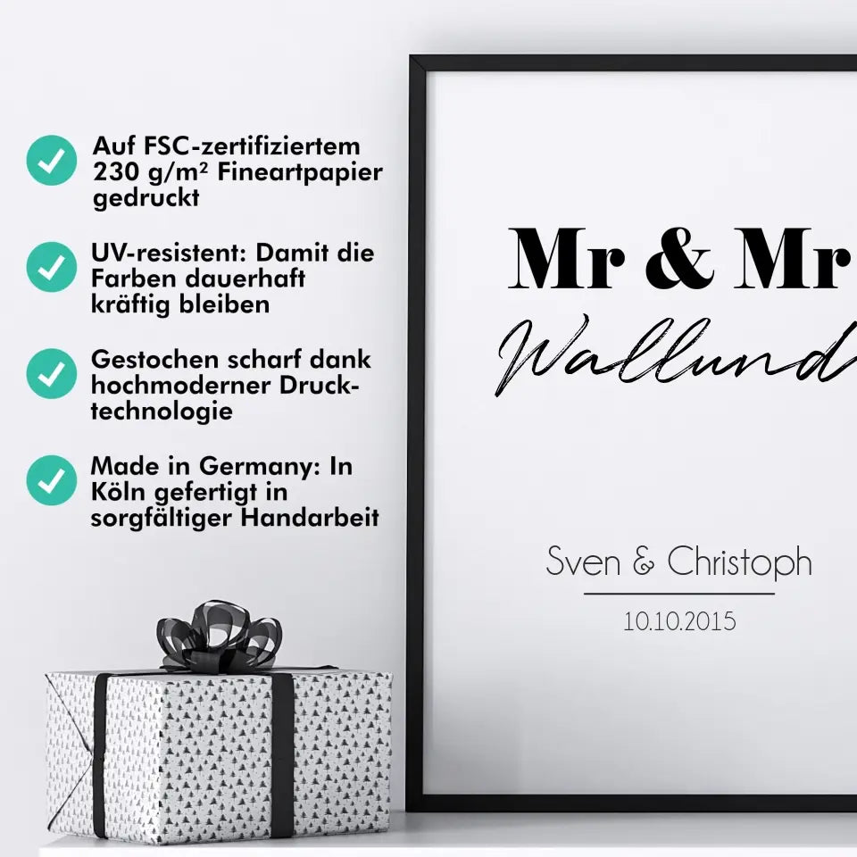 "Mr. & Mr." - Personalisiert