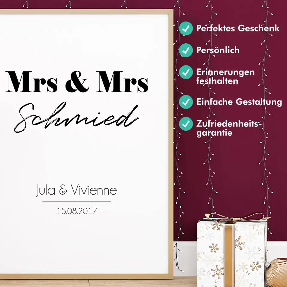 "Mrs. & Mrs." - Personalisiert