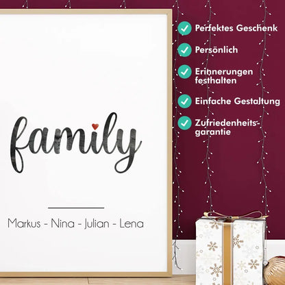 "Family: Marmor Look" - Personalisiert