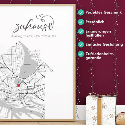 "Zuhause" als Karte - Personalisiert