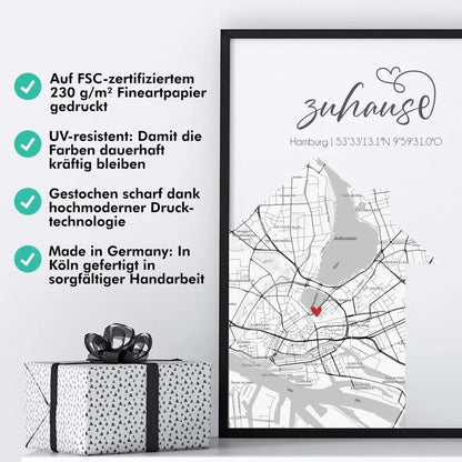 "Zuhause" als Karte - Personalisiert