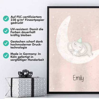 "Babyfant mit Kumpelhase" - Personalisiert