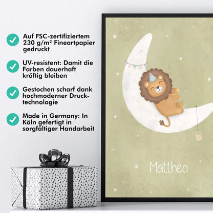 "Löwe auf dem Halbmond" - Personalisiert