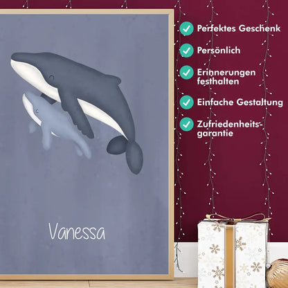 "Babywal im großen Ozean" - Personalisiert