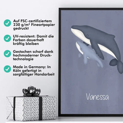 "Babywal im großen Ozean" - Personalisiert