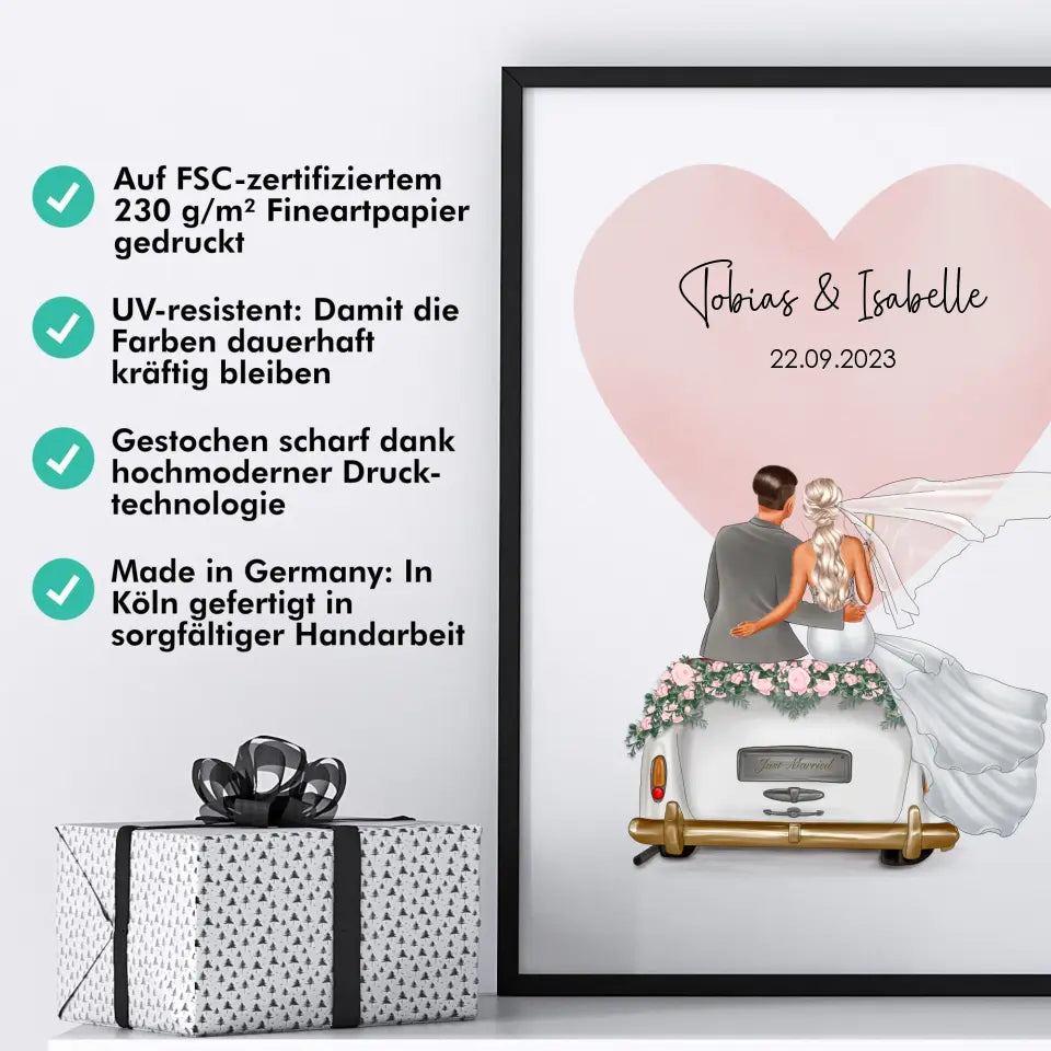 "Married" - Hochzeitsgeschenk Personalisiert