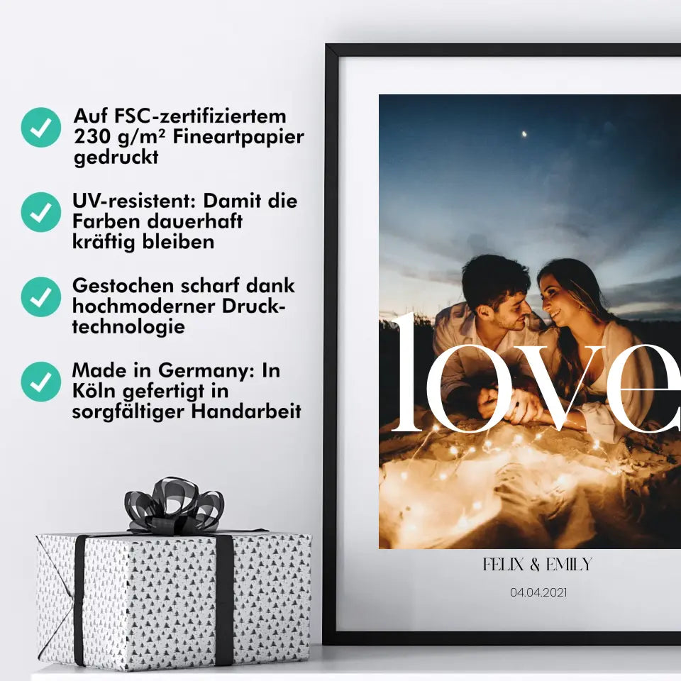 love - Personalisiert mit Foto