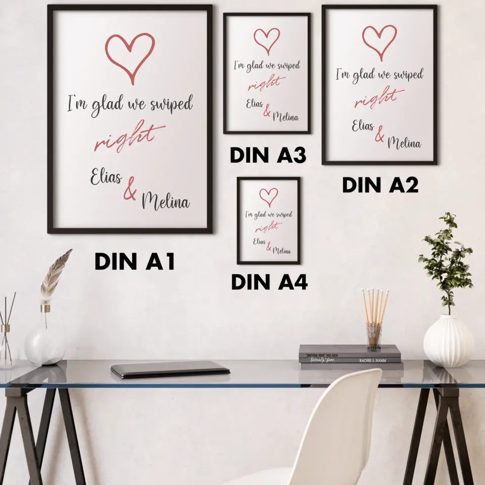 "glad we swiped" - Personalisiert