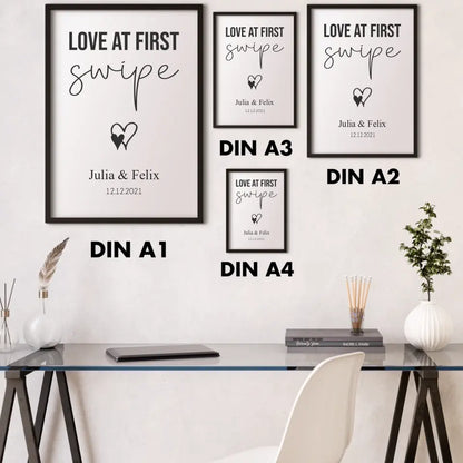 "love at first swipe" - Personalisiert