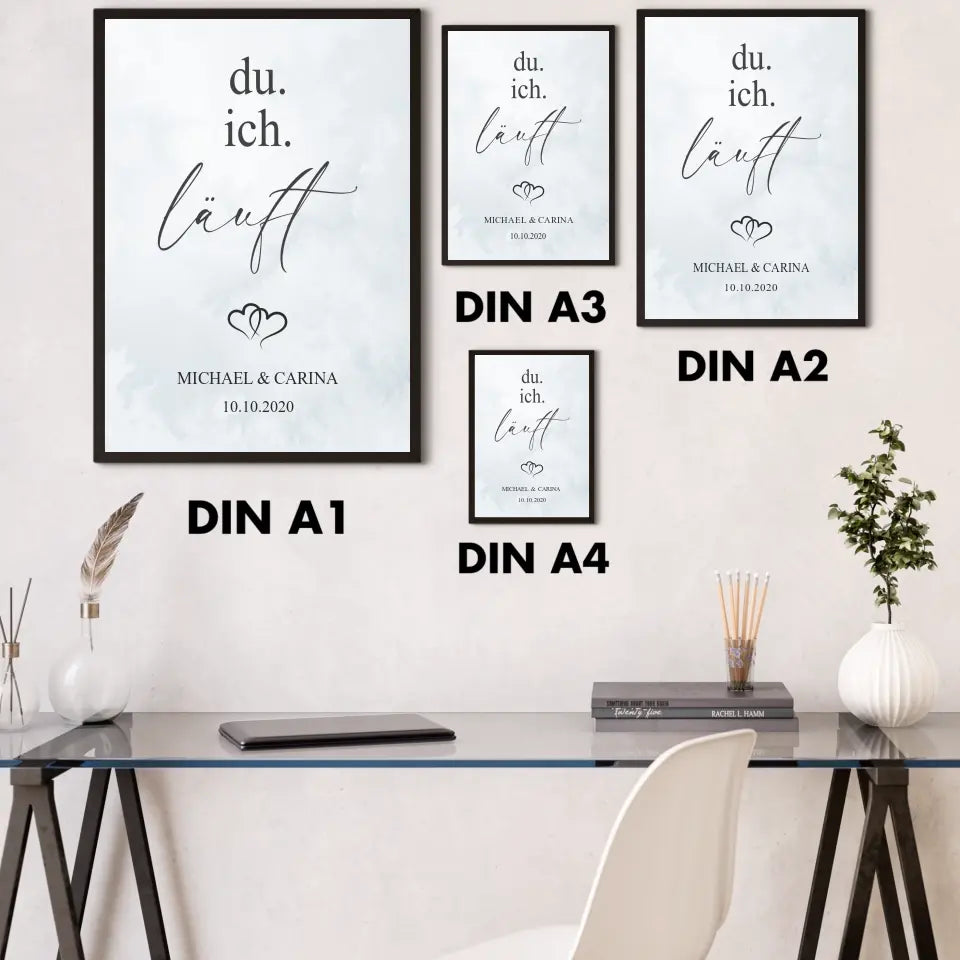 "Du. Ich. Läuft." - Personalisiert