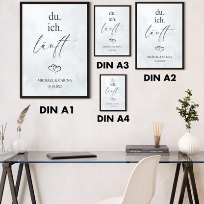 "Du. Ich. Läuft." - Personalisiert