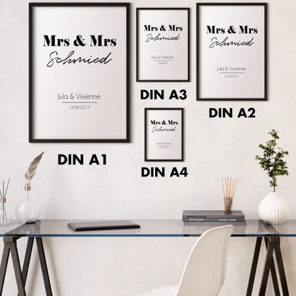 "Mrs. & Mrs." - Personalisiert