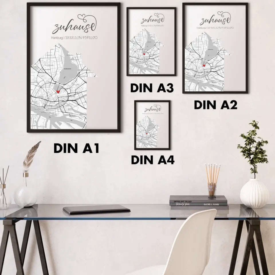 "Zuhause" als Karte - Personalisiert