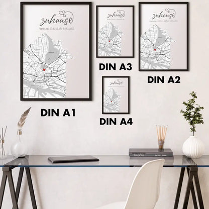 "Zuhause" als Karte - Personalisiert