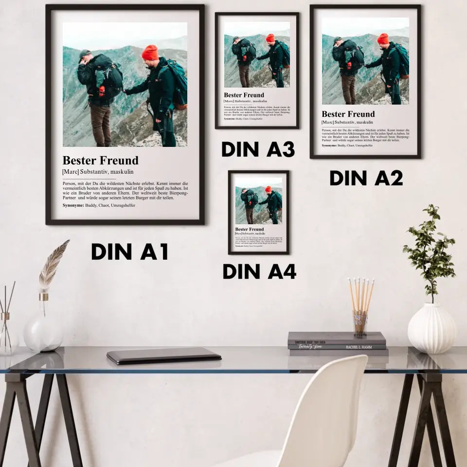 Bester Freund Definition - Personalisiert mit Foto
