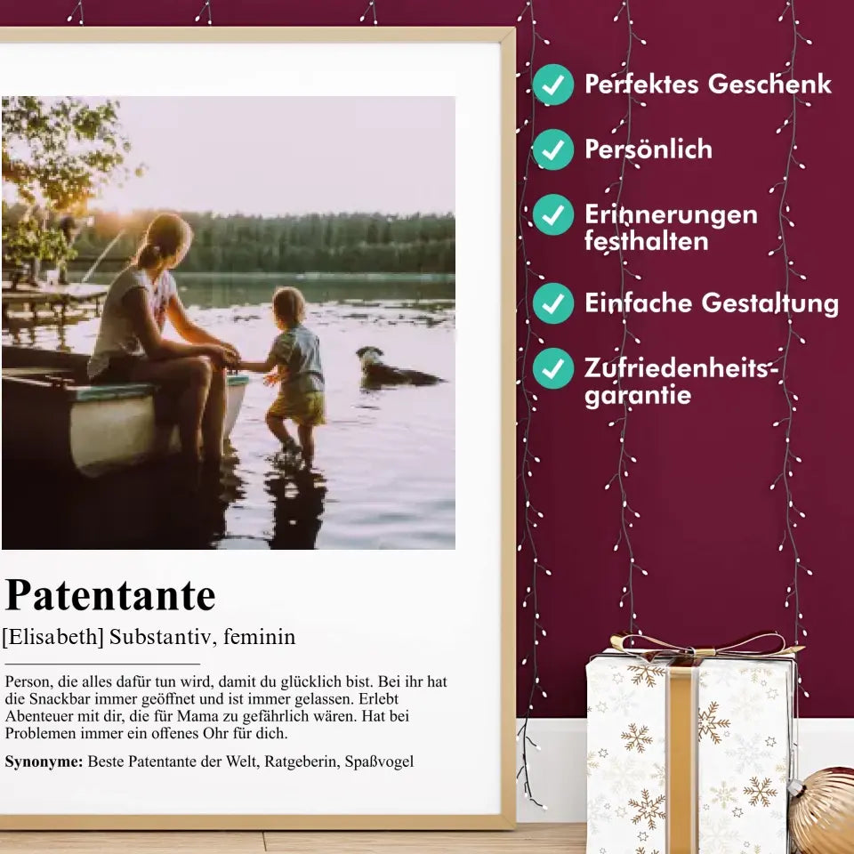 Patentante Definition - Personalisiert mit Foto