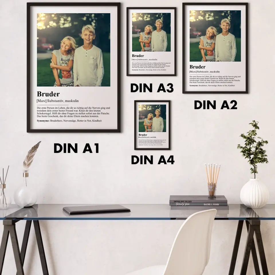 Bruder Definition - Personalisiert mit Foto