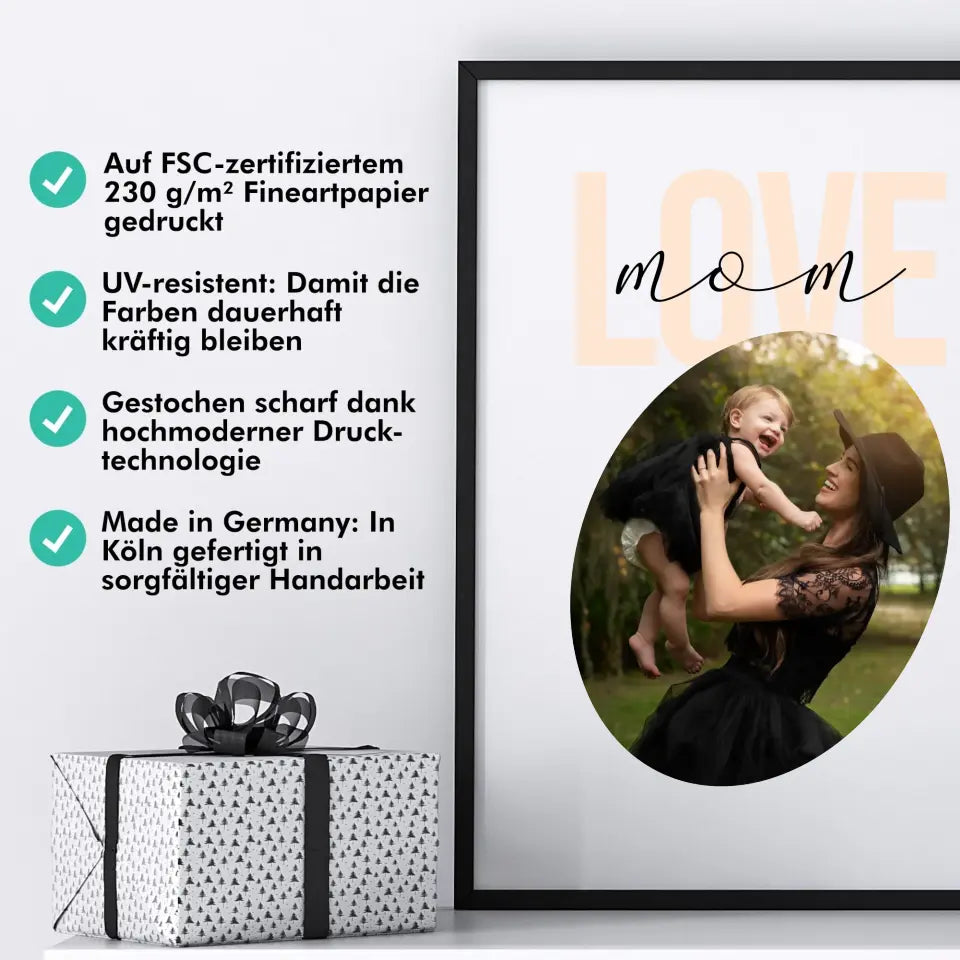 LOVE mom/dad/you - Personalisiert mit Foto