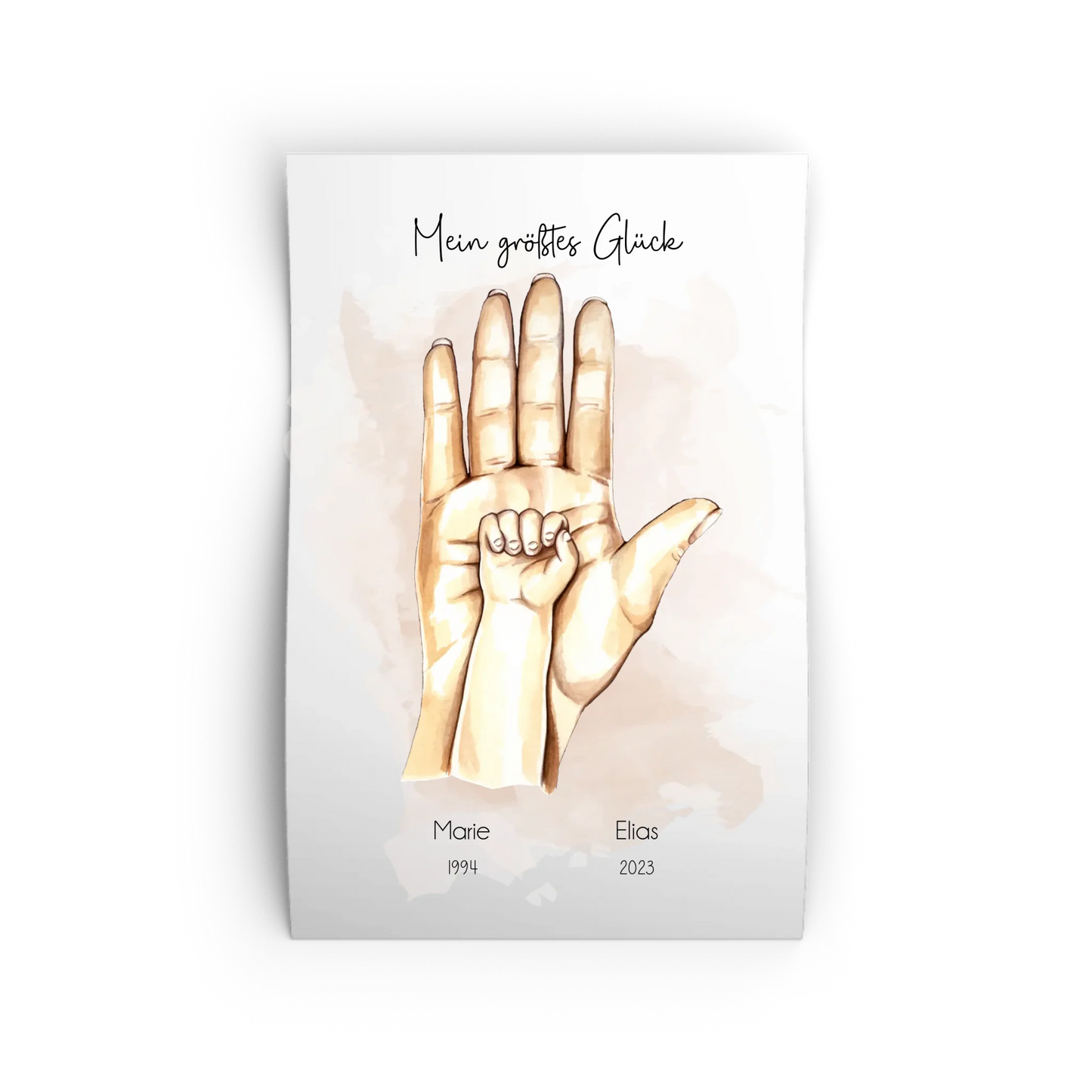 "Mutter mit 1-4 Kindern" im Aquarell Stil - Personalisiert