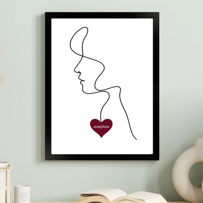 Fineline Frau mit Herz (Valentine 2026)