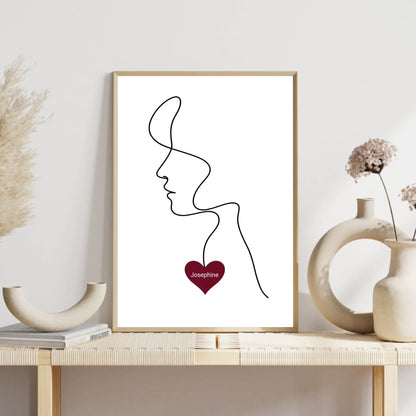 Fineline Frau mit Herz (Valentine 2026)