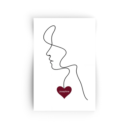 Fineline Frau mit Herz (Valentine 2026)