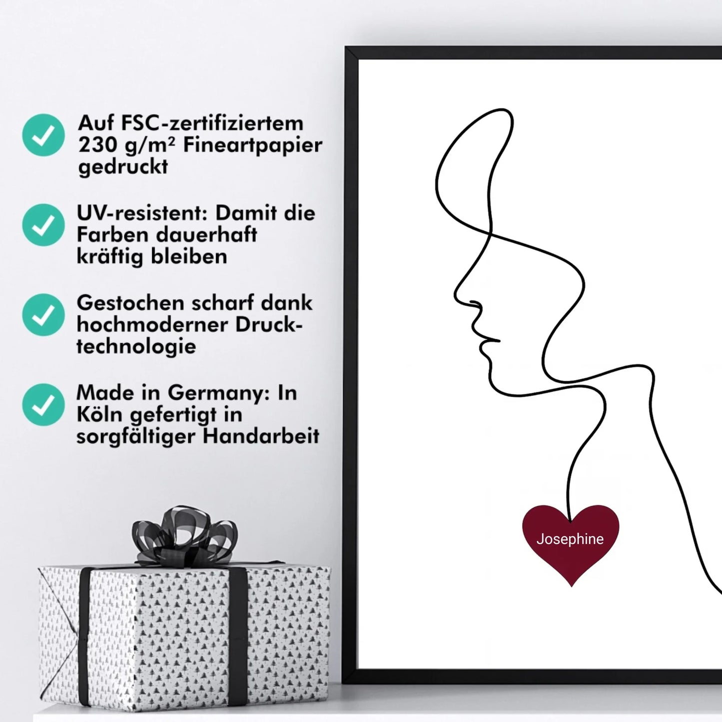 Fineline Frau mit Herz (Valentine 2026)