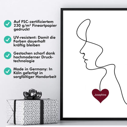 Fineline Frau mit Herz (Valentine 2026)