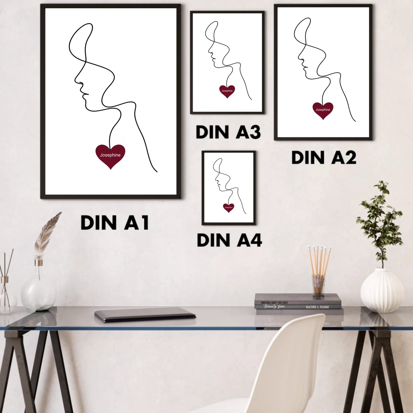 Fineline Frau mit Herz (Valentine 2026)