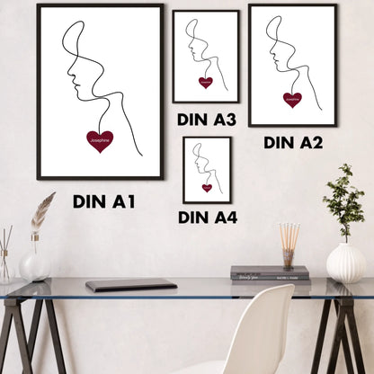 Fineline Frau mit Herz (Valentine 2026)