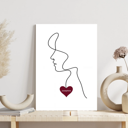 Fineline Frau mit Herz (Valentine 2026)