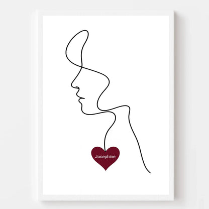 Fineline Frau mit Herz (Valentine 2026)