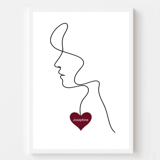 Fineline Frau mit Herz (Valentine 2026)